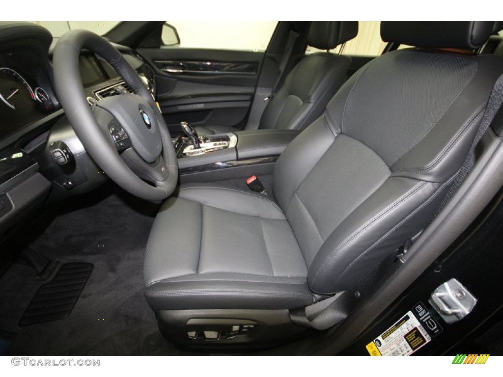 Black Interior 2013 BMW 7 Series 750i Sedan Photo #81301927