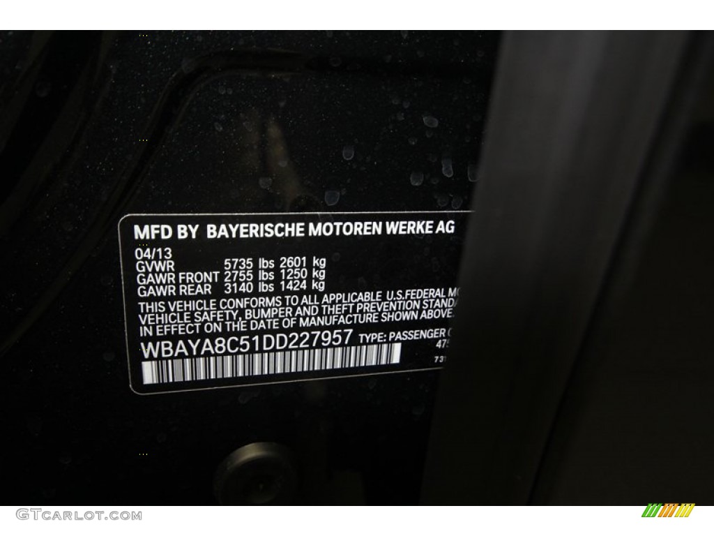 2013 7 Series 750i Sedan - Black Sapphire Metallic / Black photo #9