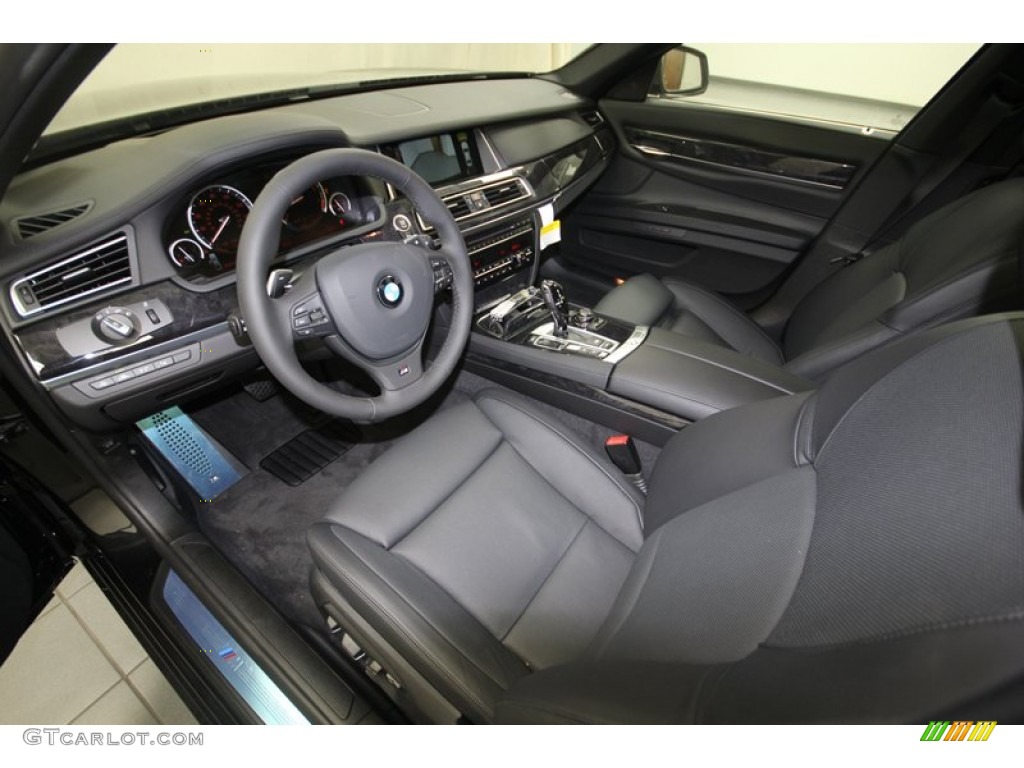 Black Interior 2013 BMW 7 Series 750i Sedan Photo #81302102