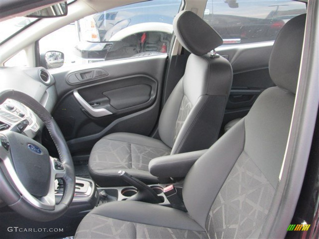 Charcoal Black Interior 2012 Ford Fiesta SEL Sedan Photo #81302435