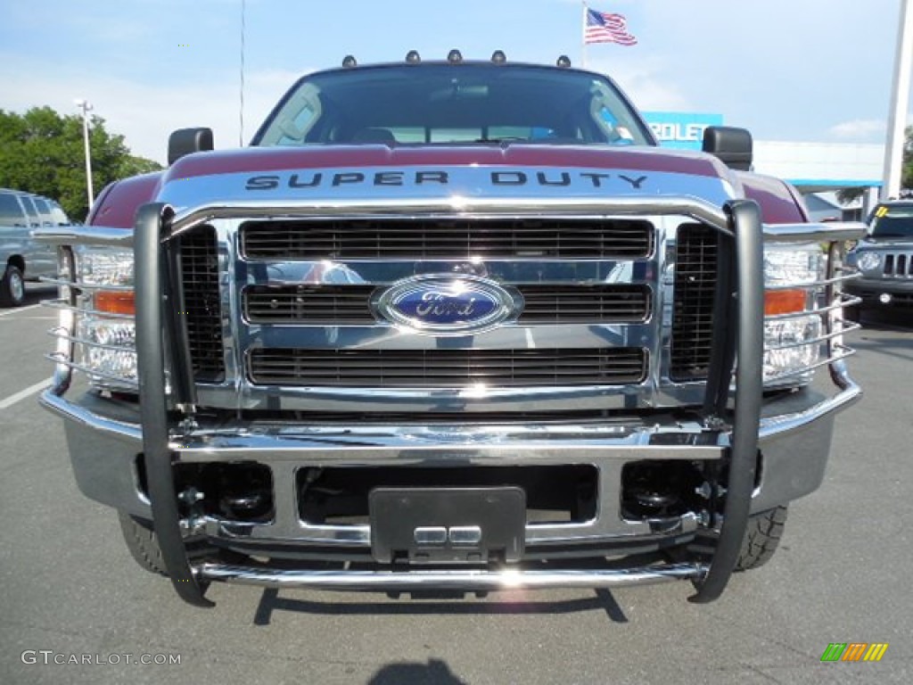 2008 F250 Super Duty XLT SuperCab 4x4 - Dark Toreador Red / Medium Stone photo #13