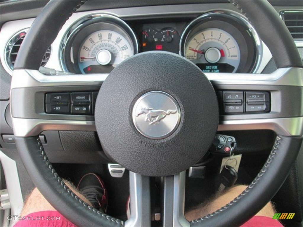 2010 Mustang GT Premium Coupe - Brilliant Silver Metallic / Charcoal Black photo #15