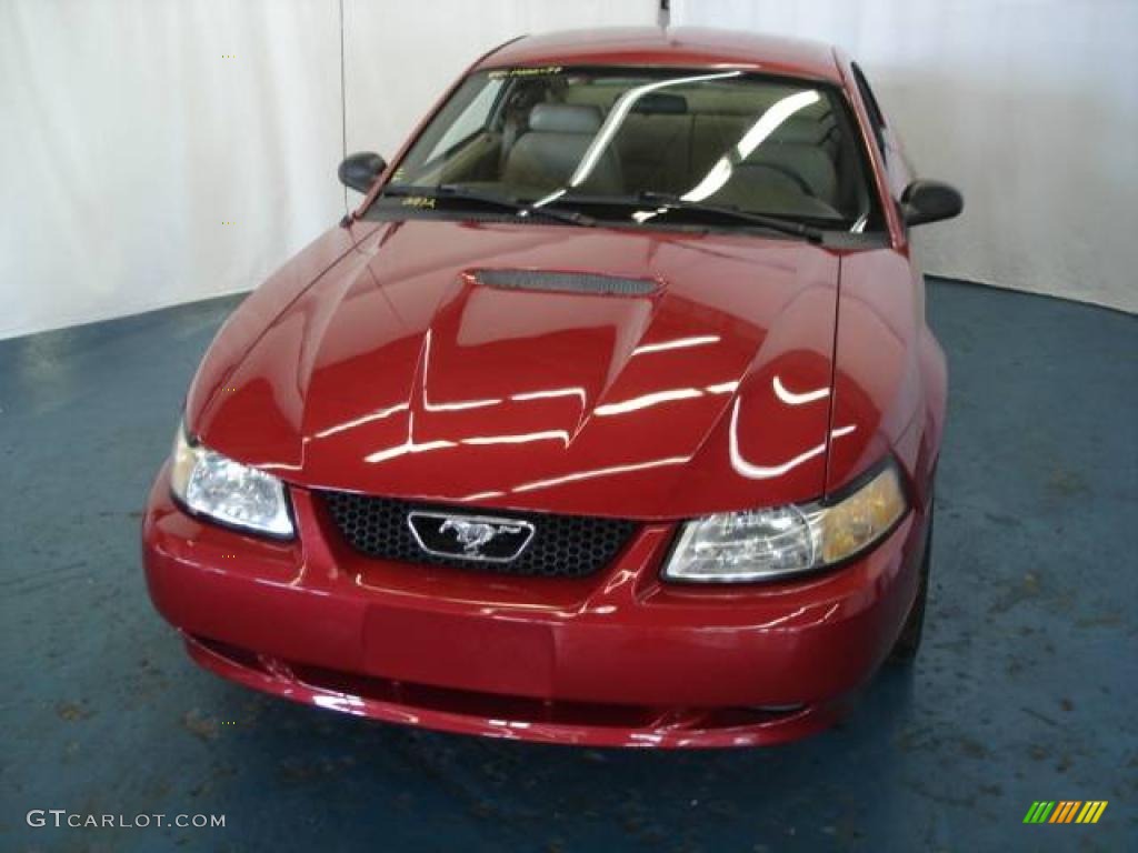 2000 Mustang GT Coupe - Laser Red Metallic / Medium Parchment photo #2