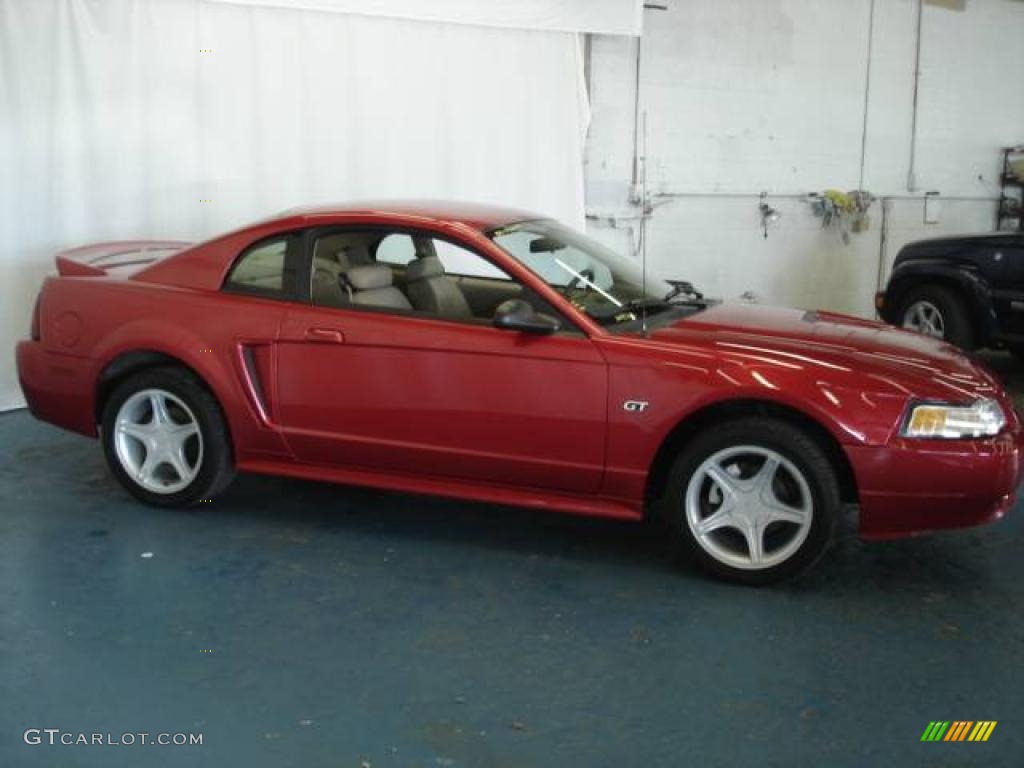 2000 Mustang GT Coupe - Laser Red Metallic / Medium Parchment photo #5