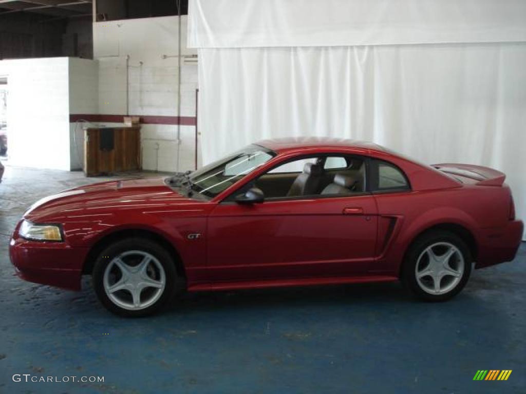 2000 Mustang GT Coupe - Laser Red Metallic / Medium Parchment photo #6