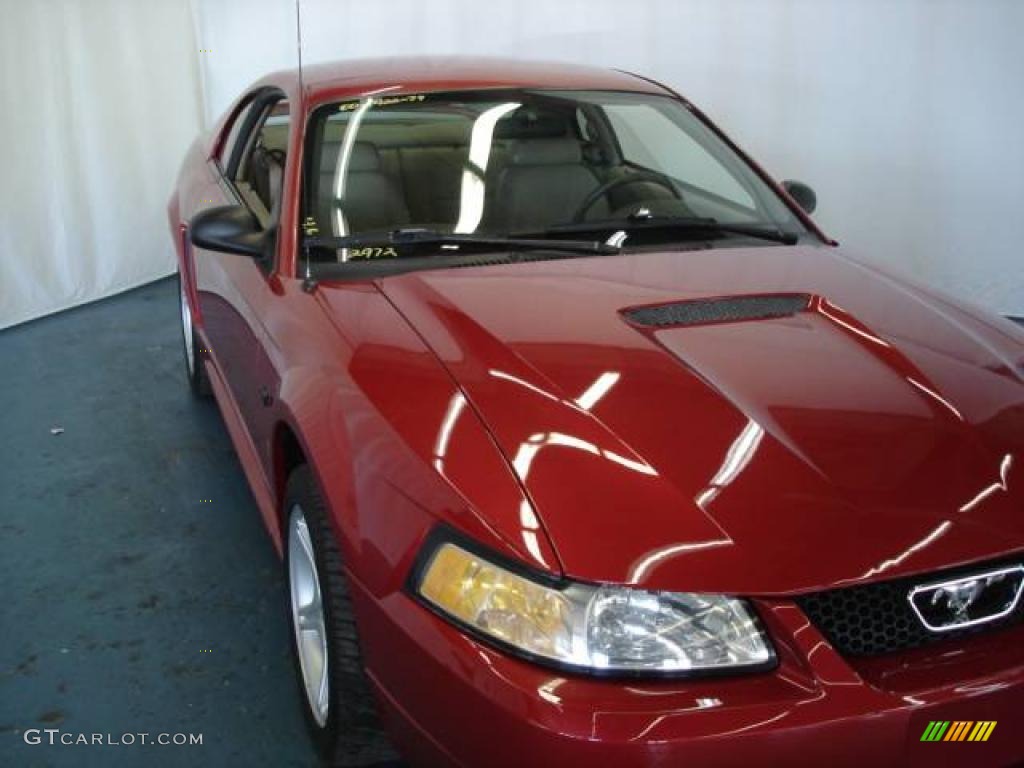 2000 Mustang GT Coupe - Laser Red Metallic / Medium Parchment photo #7