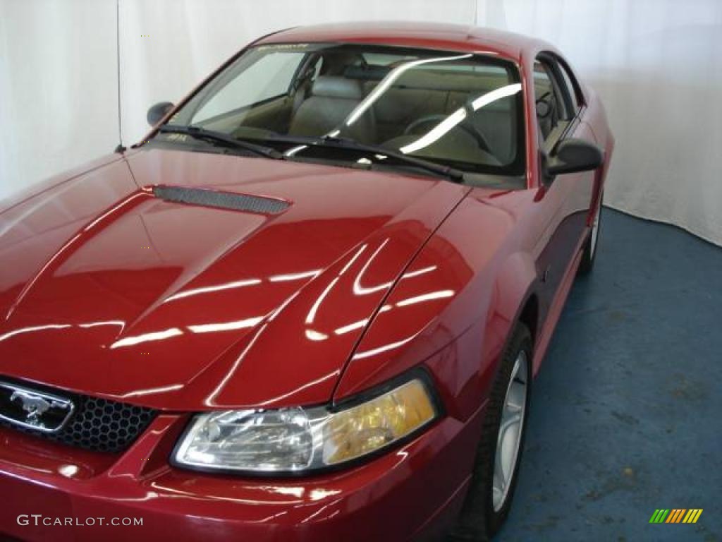 2000 Mustang GT Coupe - Laser Red Metallic / Medium Parchment photo #8