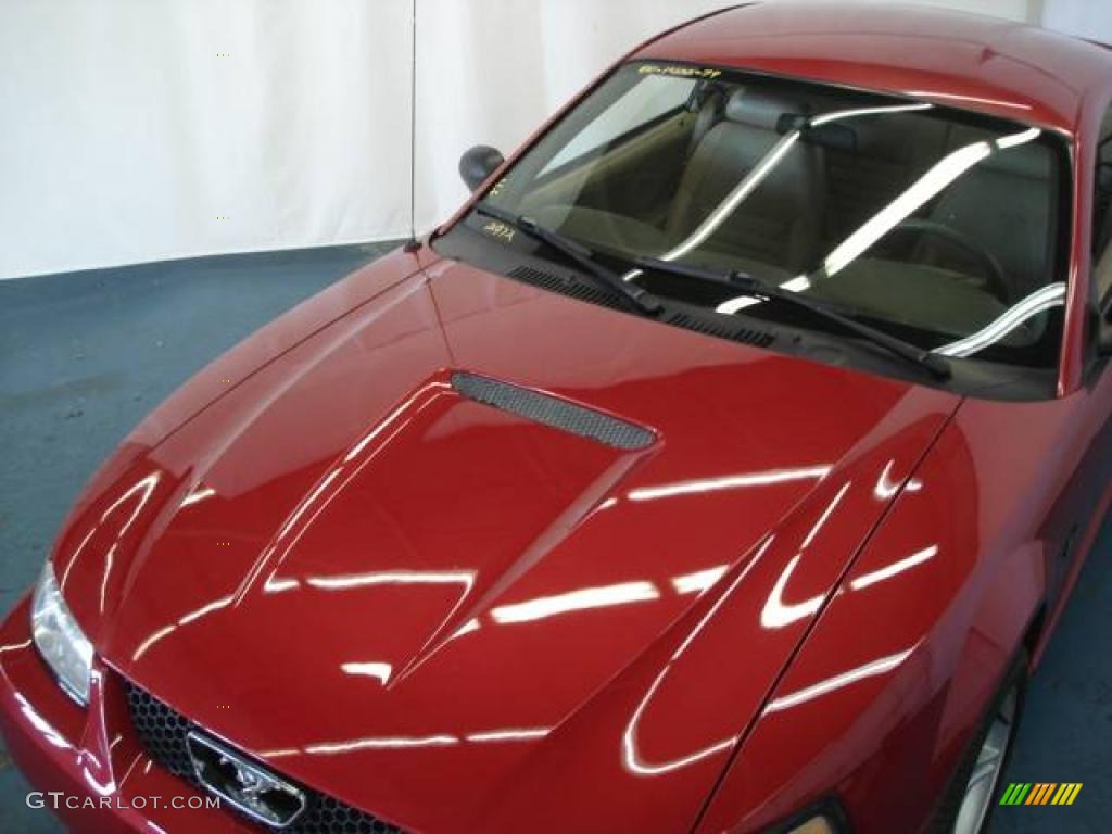 2000 Mustang GT Coupe - Laser Red Metallic / Medium Parchment photo #9