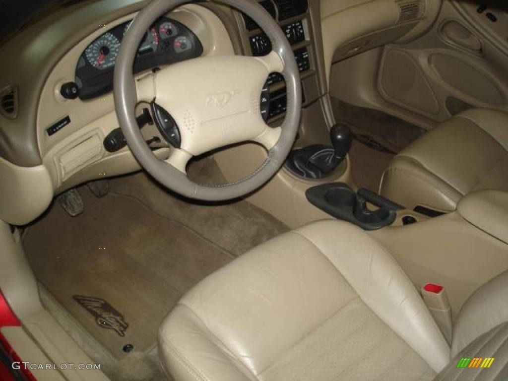 2000 Mustang GT Coupe - Laser Red Metallic / Medium Parchment photo #11