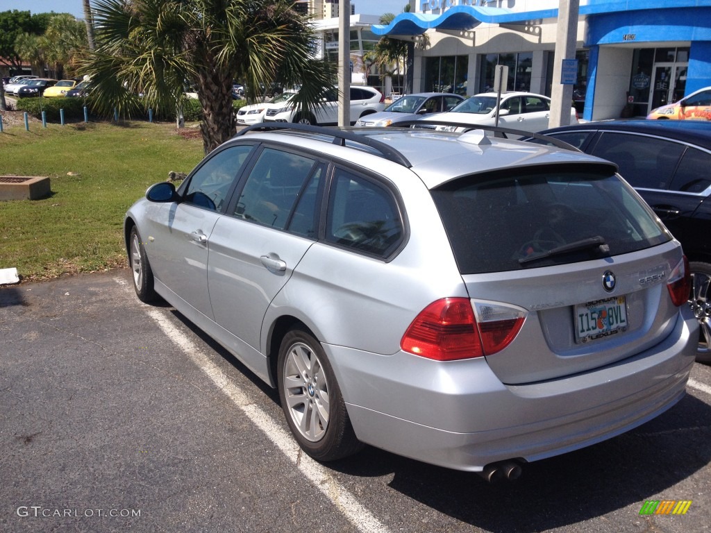 2006 3 Series 325xi Wagon - Titanium Silver Metallic / Black photo #3