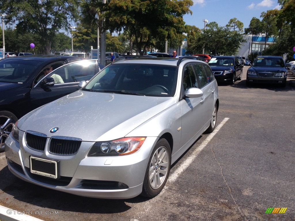 2006 3 Series 325xi Wagon - Titanium Silver Metallic / Black photo #4