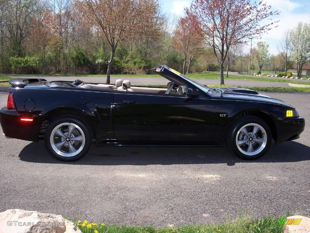 2002 Mustang GT Convertible - Black / Medium Parchment photo #5