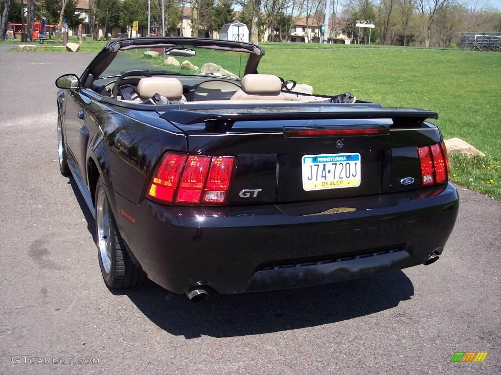 2002 Mustang GT Convertible - Black / Medium Parchment photo #8