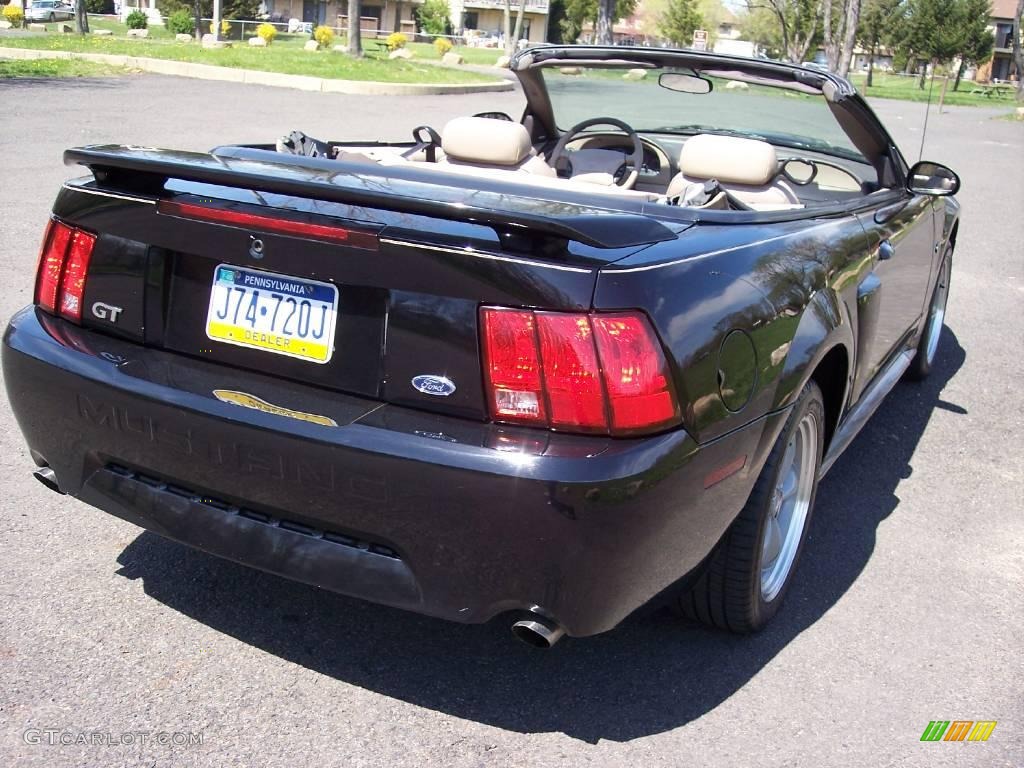 2002 Mustang GT Convertible - Black / Medium Parchment photo #9