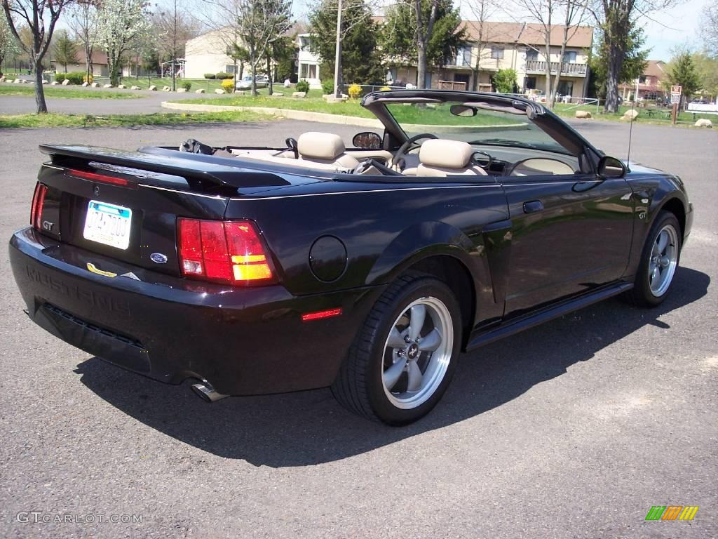 2002 Mustang GT Convertible - Black / Medium Parchment photo #10