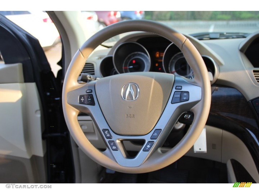 2010 Acura MDX Technology Parchment Steering Wheel Photo #81308284