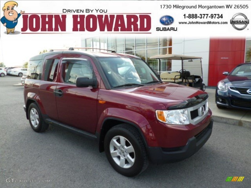 2009 Element EX AWD - Tango Red Pearl / Gray photo #1