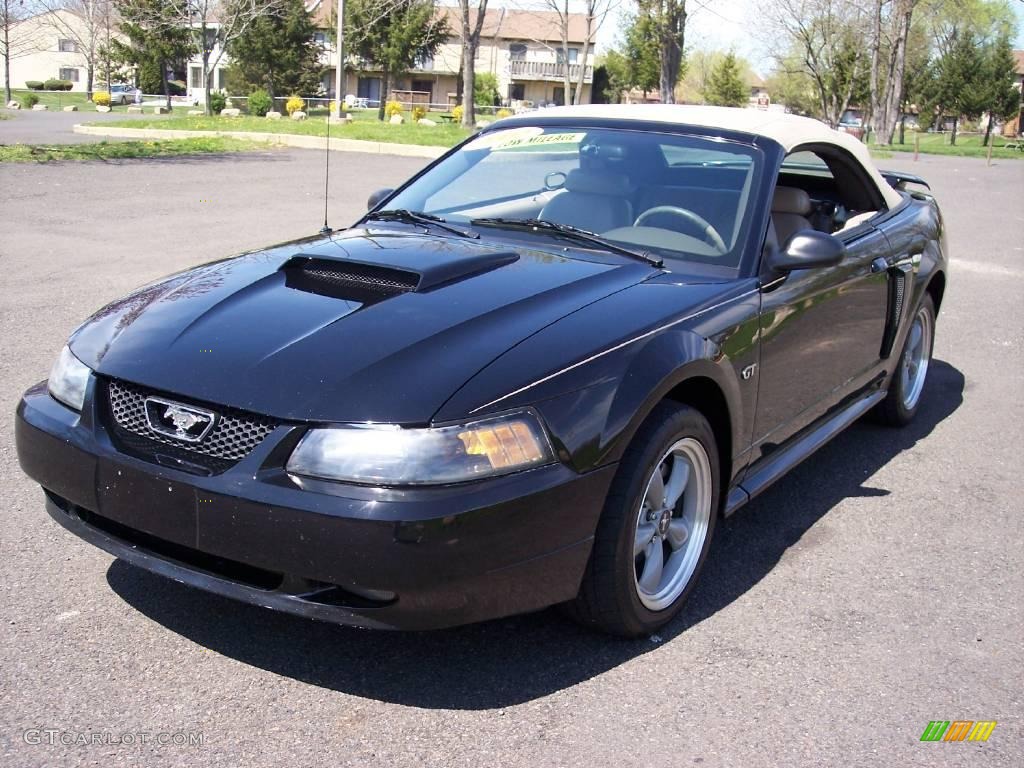 2002 Mustang GT Convertible - Black / Medium Parchment photo #12