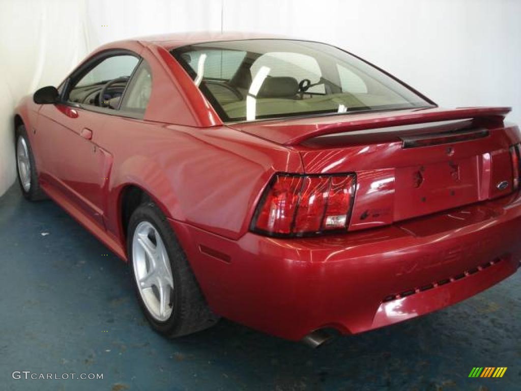 2000 Mustang GT Coupe - Laser Red Metallic / Medium Parchment photo #27