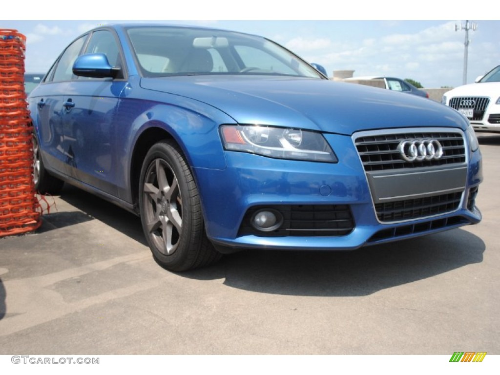 2009 A4 2.0T Sedan - Aruba Blue Pearl Effect / Cardamom Beige photo #1