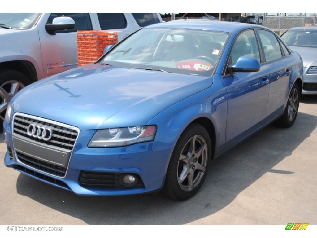 2009 A4 2.0T Sedan - Aruba Blue Pearl Effect / Cardamom Beige photo #3