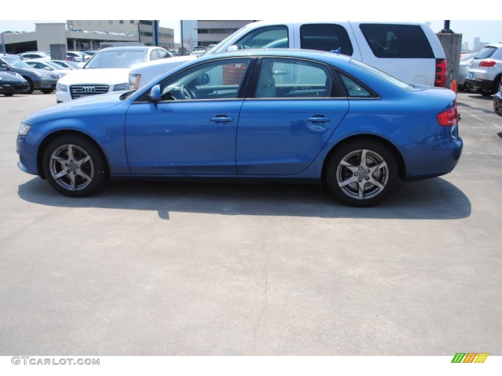 2009 A4 2.0T Sedan - Aruba Blue Pearl Effect / Cardamom Beige photo #4