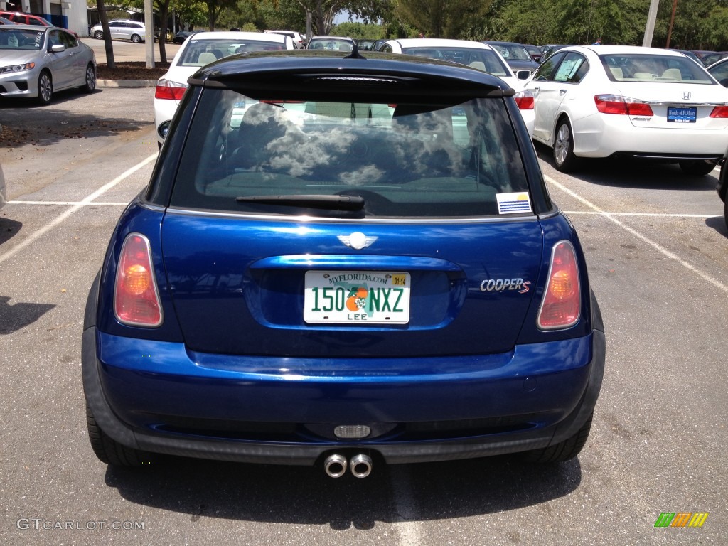 2004 Cooper S Hardtop - Indi Blue Metallic / Lapis Blue/Panther Black photo #6
