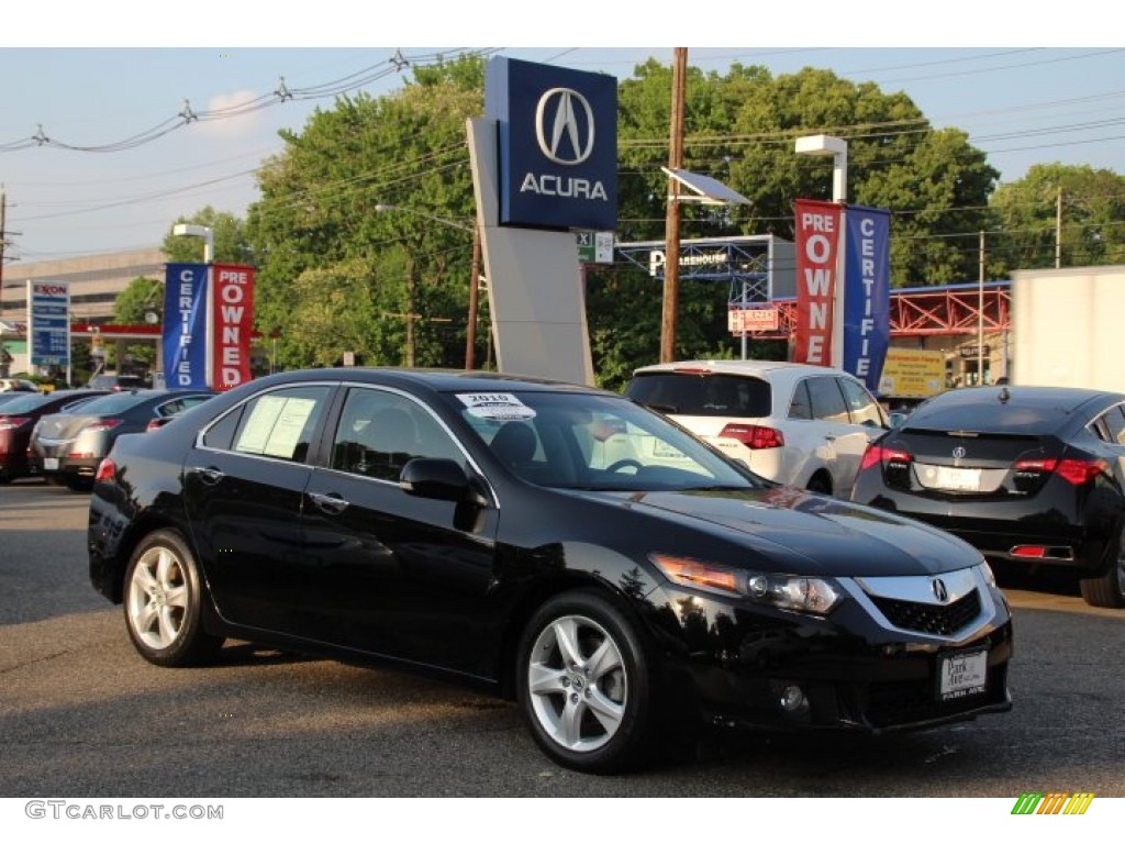 2010 TSX Sedan - Crystal Black Pearl / Ebony photo #1