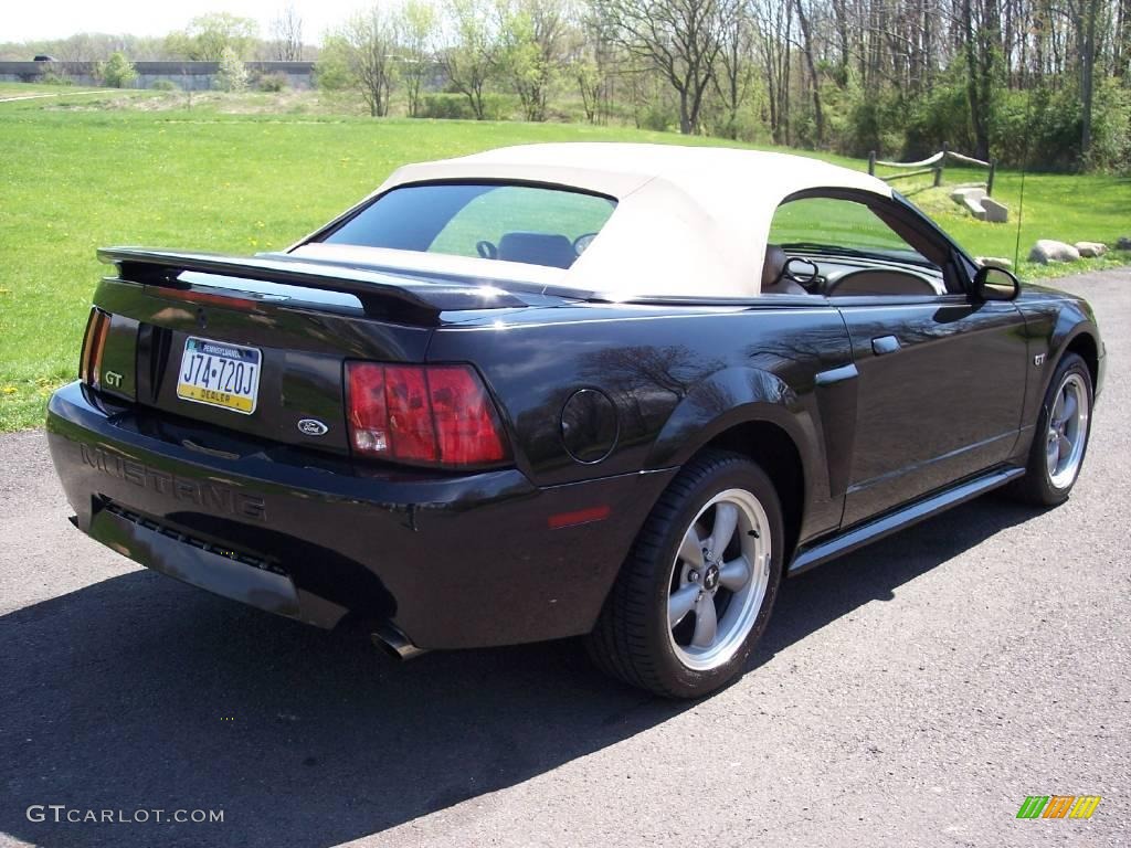 2002 Mustang GT Convertible - Black / Medium Parchment photo #17