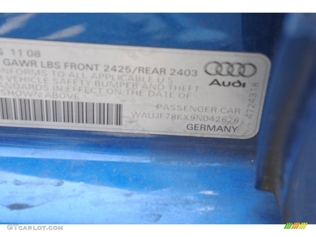 2009 A4 2.0T Sedan - Aruba Blue Pearl Effect / Cardamom Beige photo #25