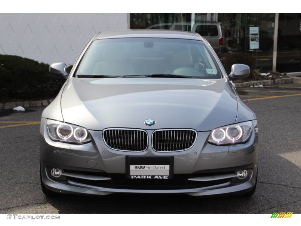 2012 3 Series 328i Coupe - Space Grey Metallic / Oyster/Black photo #2