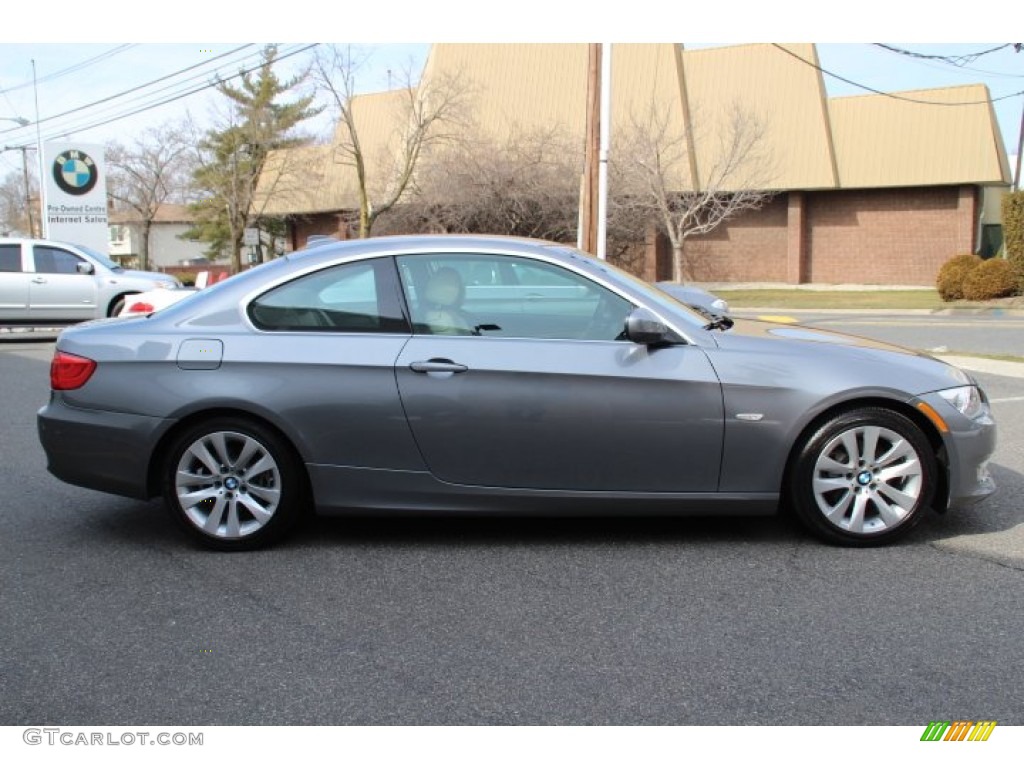 2012 3 Series 328i Coupe - Space Grey Metallic / Oyster/Black photo #4