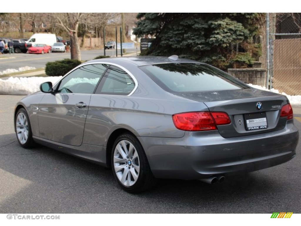 2012 3 Series 328i Coupe - Space Grey Metallic / Oyster/Black photo #7