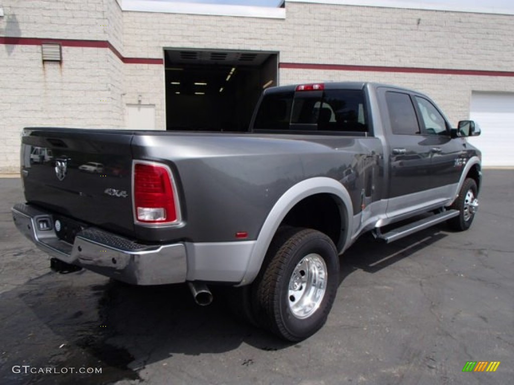 2013 3500 Laramie Crew Cab 4x4 Dually - Mineral Gray Metallic / Black photo #6