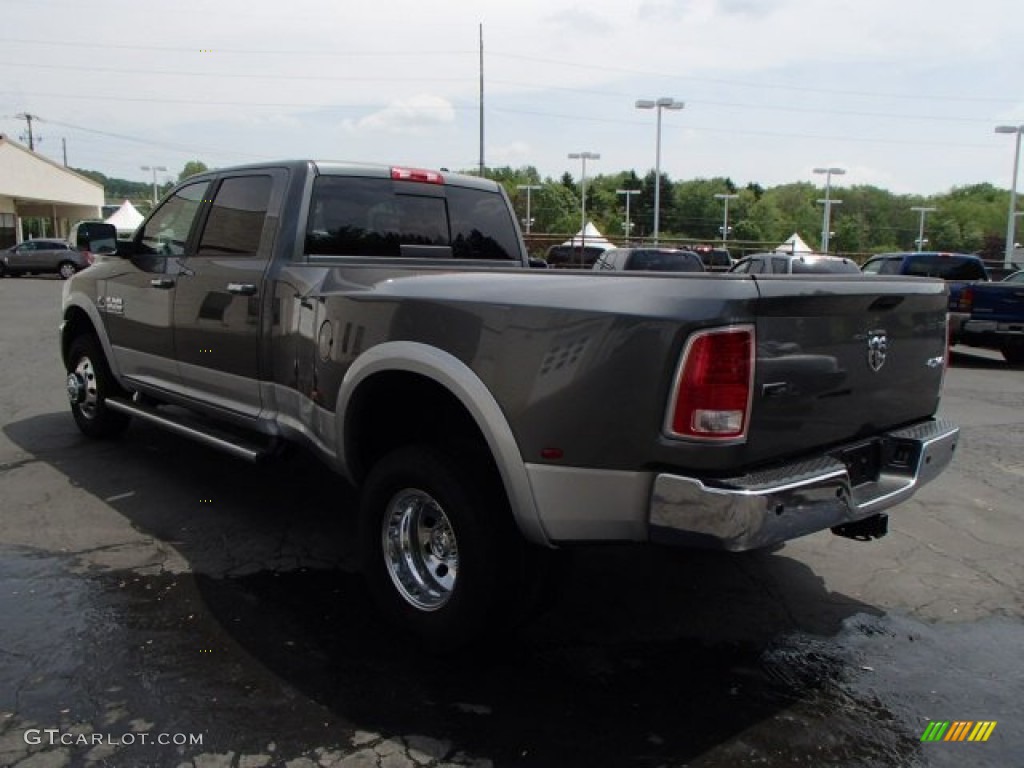 2013 3500 Laramie Crew Cab 4x4 Dually - Mineral Gray Metallic / Black photo #8