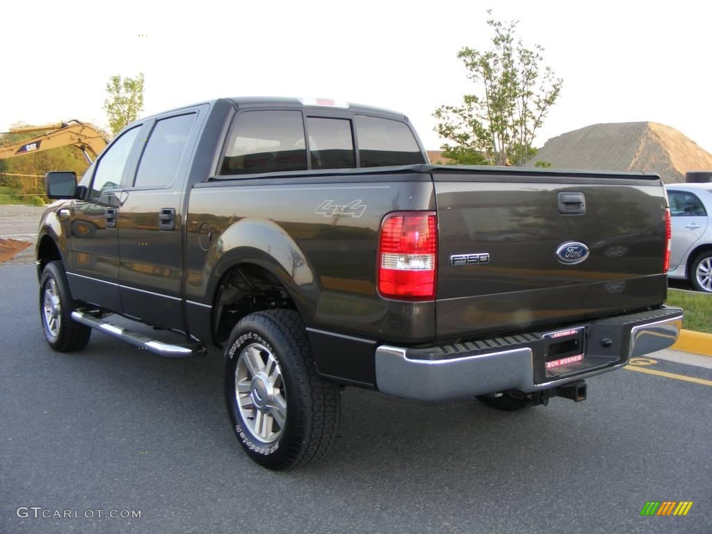 2005 F150 XLT SuperCrew 4x4 - Dark Stone Metallic / Tan photo #3