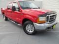 2001 Red Ford F250 Super Duty XLT Super Crew  photo #1