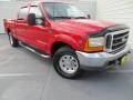2001 Red Ford F250 Super Duty XLT Super Crew  photo #2