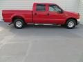 2001 Red Ford F250 Super Duty XLT Super Crew  photo #3