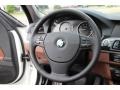 Cinnamon Brown 2013 BMW 5 Series 528i xDrive Sedan Steering Wheel