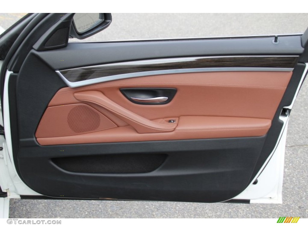2013 BMW 5 Series 528i xDrive Sedan Cinnamon Brown Door Panel Photo #81321017