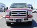 2005 Dark Toreador Red Metallic Ford F250 Super Duty Lariat Crew Cab 4x4  photo #23