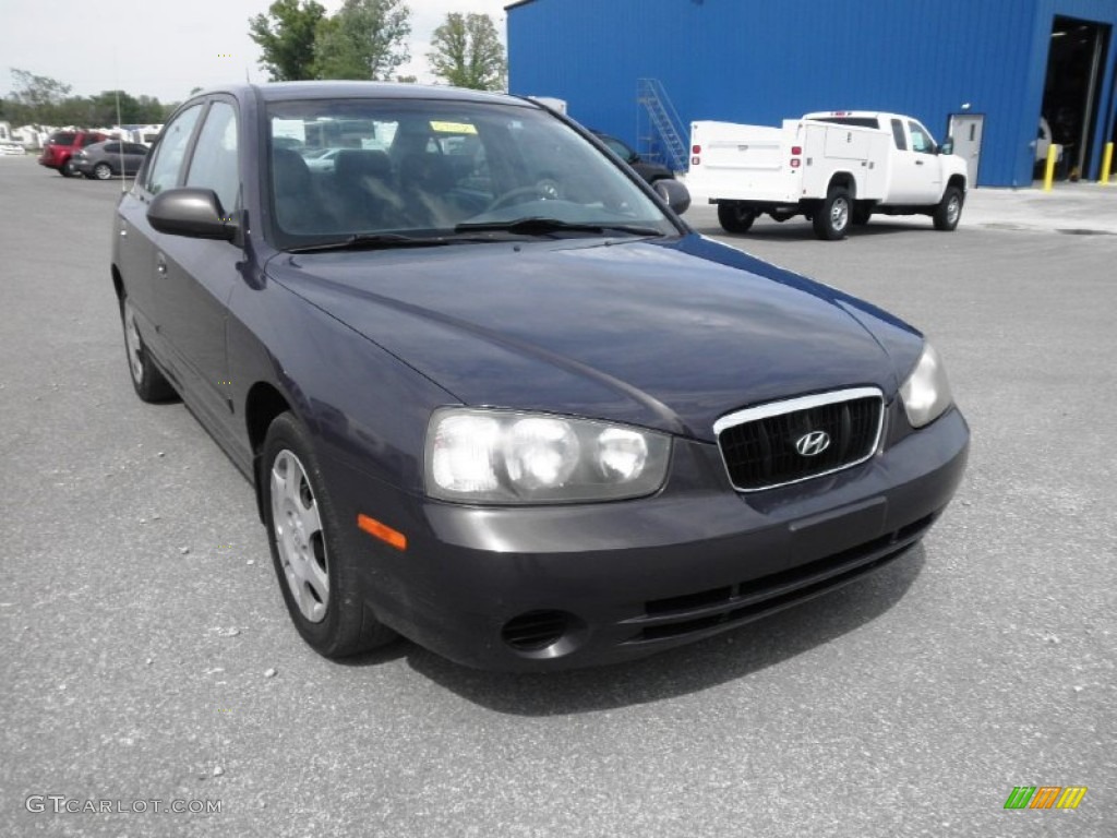 2003 Elantra GLS Sedan - Midnight Gray / Gray photo #2