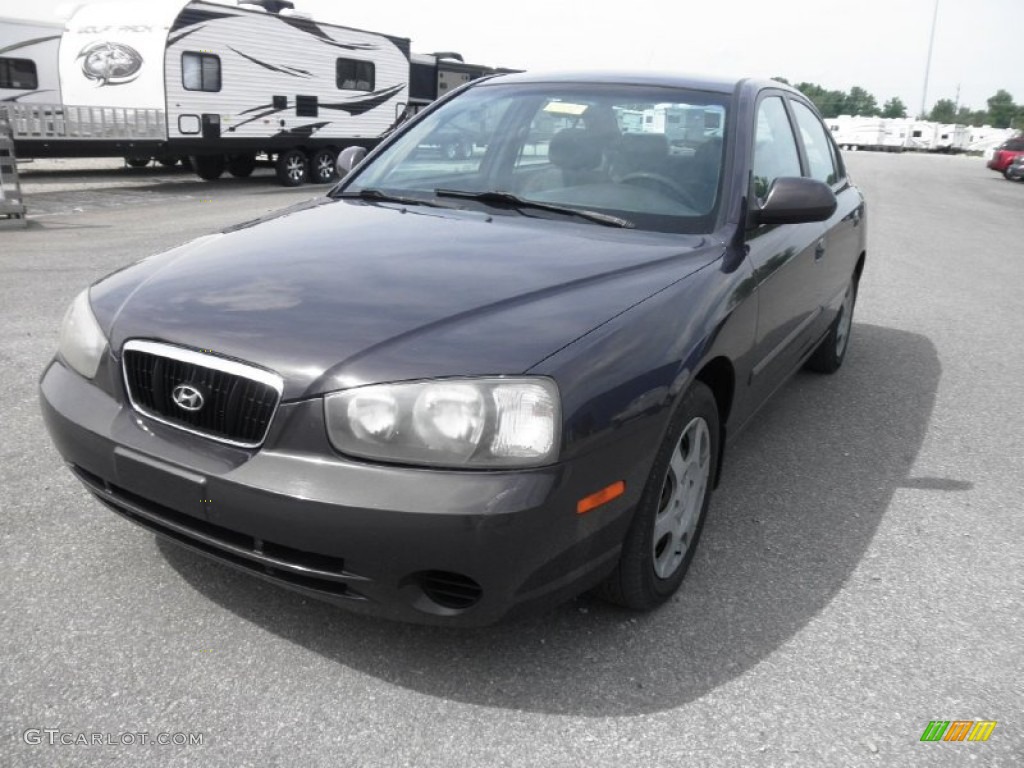 2003 Elantra GLS Sedan - Midnight Gray / Gray photo #3