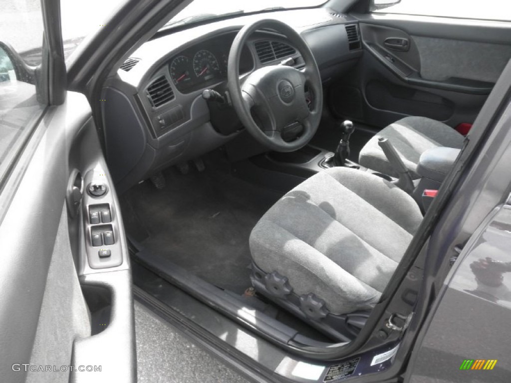2003 Elantra GLS Sedan - Midnight Gray / Gray photo #6