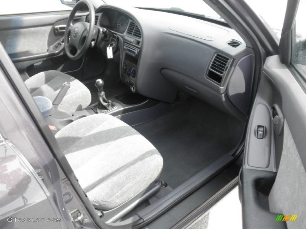 2003 Elantra GLS Sedan - Midnight Gray / Gray photo #18