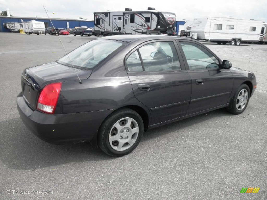 2003 Elantra GLS Sedan - Midnight Gray / Gray photo #20