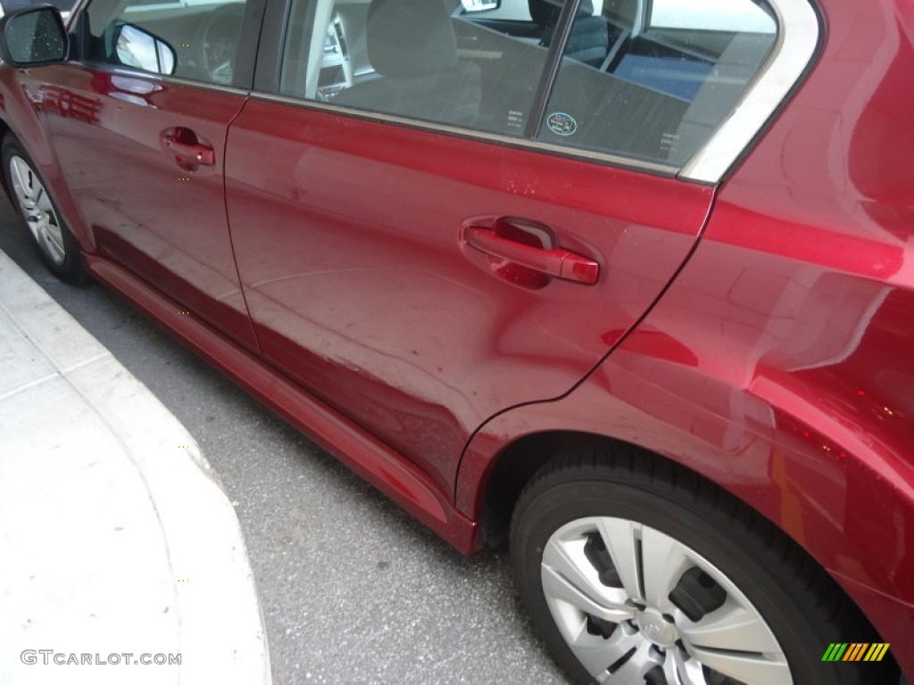 2010 Legacy 2.5i Sedan - Ruby Red Pearl / Off Black photo #41