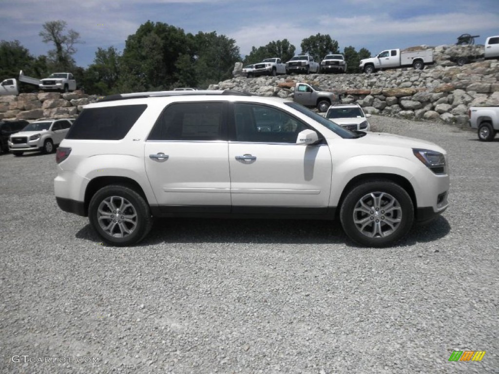 2013 Acadia SLT AWD - White Diamond Tricoat / Dark Cashmere photo #1