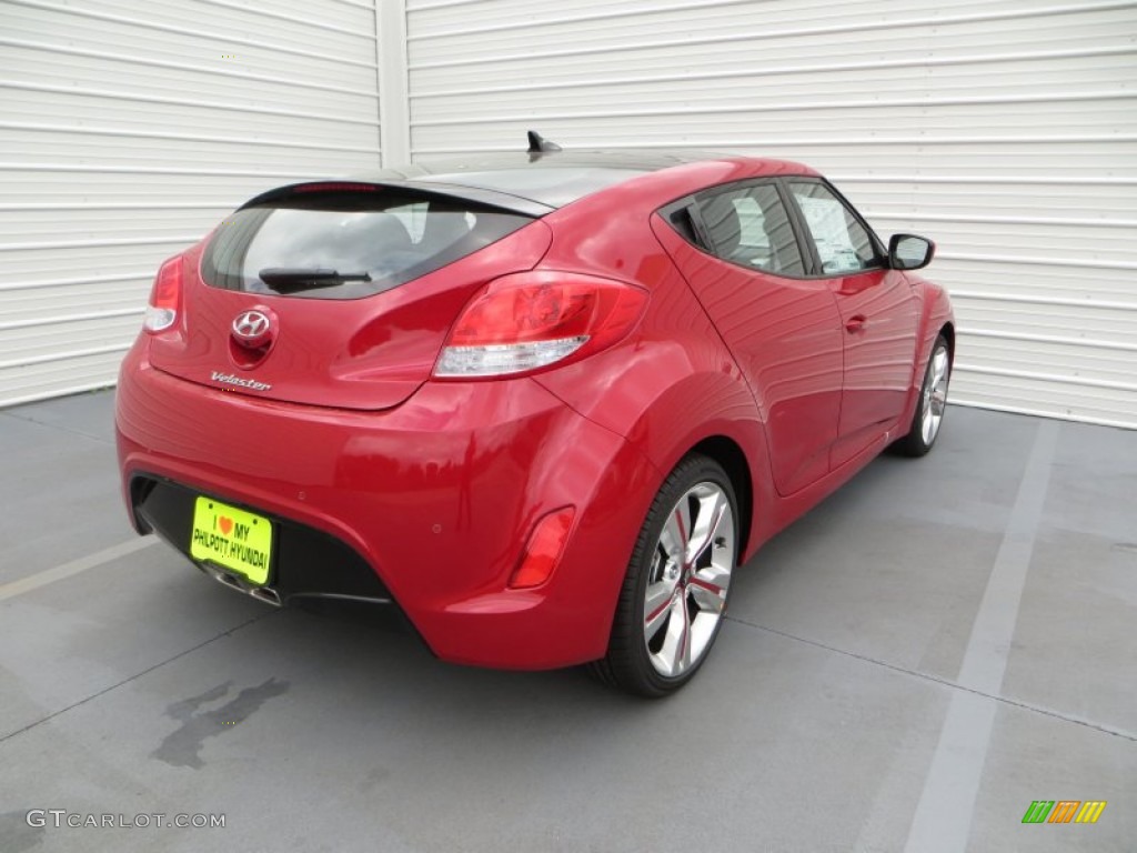 2013 Veloster  - Boston Red / Black photo #4
